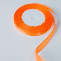 Лента атласная 1 см ярко оранжевый 23 м
