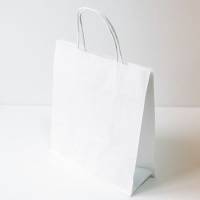 Пакет бумажный 26х32х12 см с кручеными ручками, белый