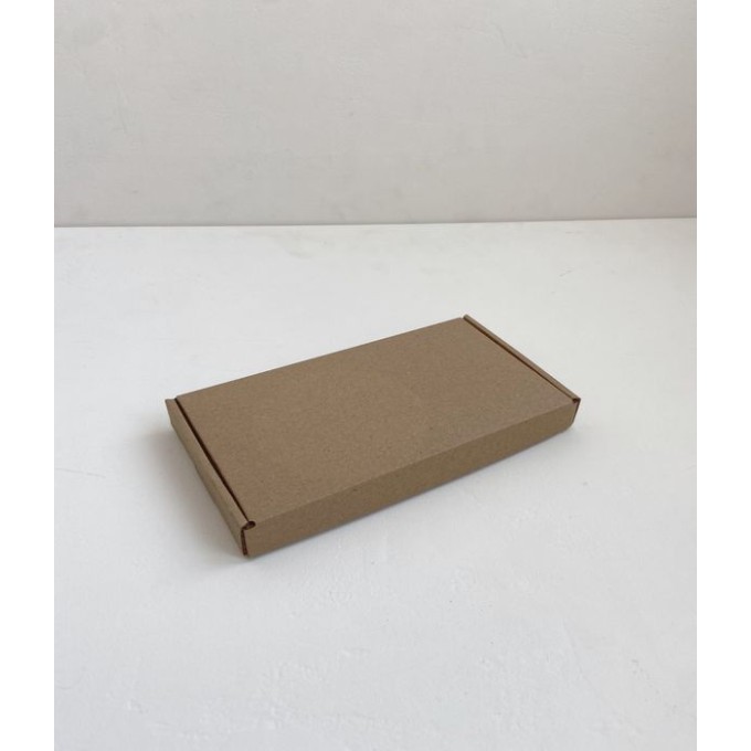 Коробка с откидной крышкой 21x14x3 см крафт (30 штук)