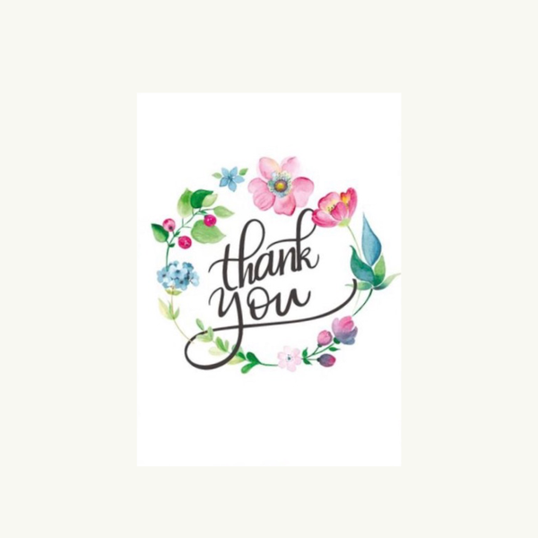 Открытка Thank you 7,5×10,5 см