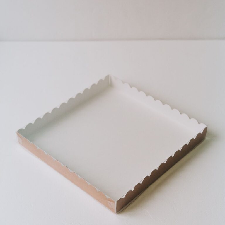 Коробка для печенья 25x25x3 см крафт