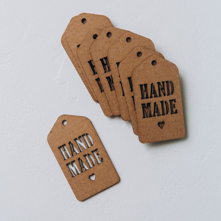 Бирка Hand made крафт 6,5×3,5 см