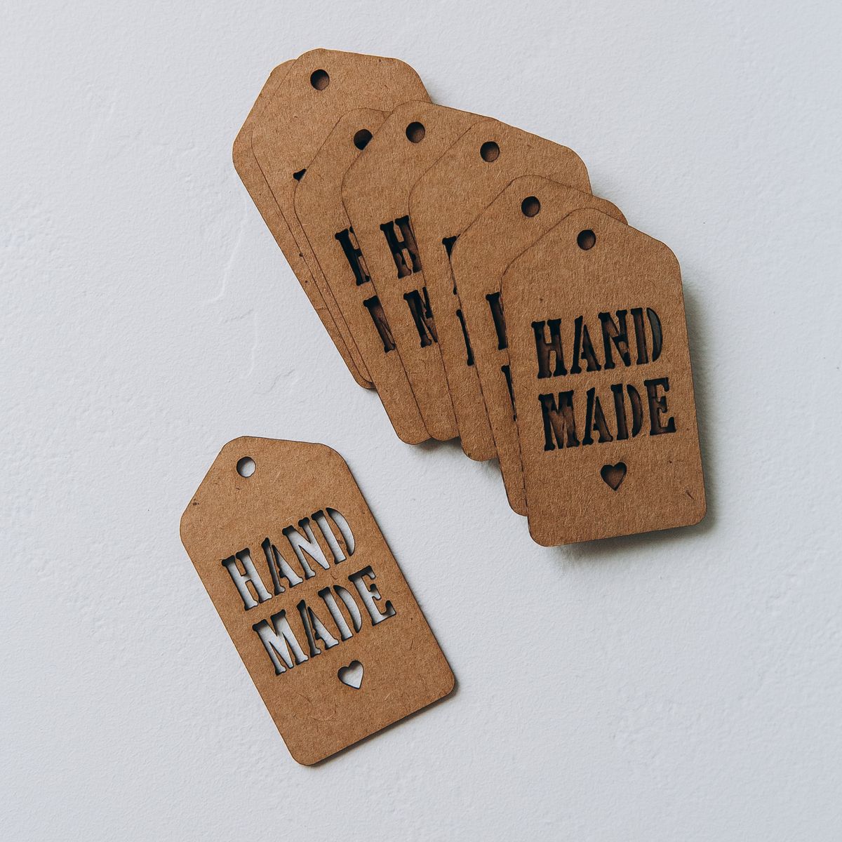 Бирка Hand made крафт 6,5×3,5 см